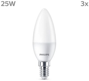 Philips LED sviečka E14 2,8W 250lm 2700K matná 3ks