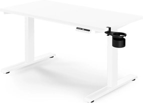 Elektrický stôl s nastaviteľnou výškou ergonomický biely,1200x600 mm: ARIA