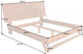 Posteľ Scorpion 180x200cm Mango hnedá
