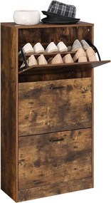 Skrinka na topánky VASAGLE s 3 dvierkami LBC030X01