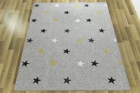 Detský koberec Stars 09 Mix hviezdičky sivý / viacfarebný
