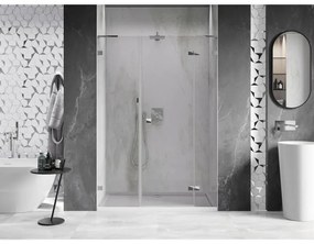 Mexen Lunar L, otočné sprchové dvere pravé 150 cm, číre sklo, chrómový profil, 834SL-150-050-01-00-P