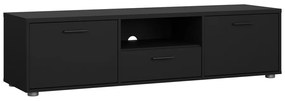 Čierny TV stolík 147x38 cm Media – Tvilum