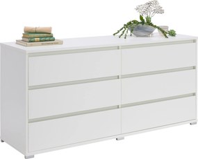 XXXLutz ŠIROKÁ KOMODA, biela, 160/79/48 cm Carryhome - Komody - 000003003407