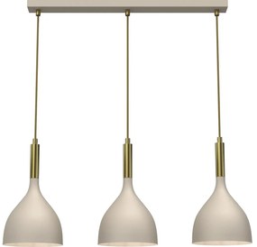 Luster na lanku NOAK 3xE27/15W/230V béžová/zlatá