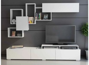 Dizajnová TV zostava Iikka biela