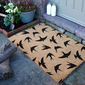 Rohožka z kokosového vlákna 40x60 cm Swallows – Artsy Doormats