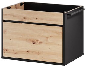 Závěsná skříňka pod umyvadlo Mossa 56 60 cm dub Artisan/černá