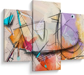 Obraz - Abstrakcia, vtáčik (90x60 cm)