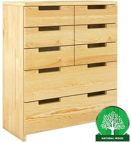 Komoda drevená borovica 8s Skandica Spectrum Prirodzené
