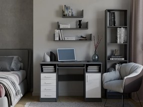 Sada 3 ks nástěnných polic Mobi antracitová