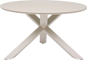 Hliníkový jedálenský stôl ORIENT ø 130 cm (ivory)