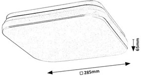 Rabalux 77181 - LED kúpeľňové stropné svietidlo LOWAR 18W/230V 3000/4000/6000K IP44