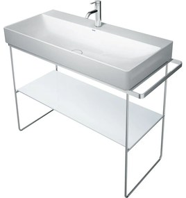 DURAVIT DuraSquare sklenená polička pre kovové podstavce 003103 a 003104, 970 x 380 x 8 mm, biela, 0099658300