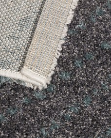 Koberec Modern Teal blue/ dark grey 200x290cm