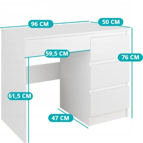 Biely písací stôl