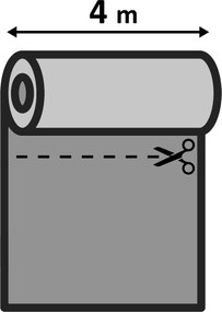 Multi-Decor PVC podlahová krytina Elastický gumolit imitácia 4 m Šedá