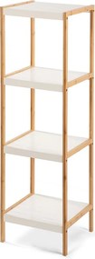 Noela Bambusový regál s policami STEPPA biela