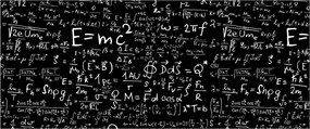 Obraz - Matematika (120x50 cm)