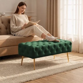 Taburetka MONACO fľaškovo zelená