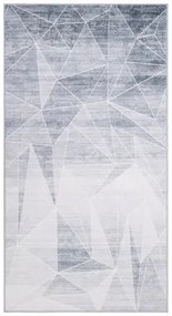 Geometrický koberec PUERTO svetlosivý 80x150 cm