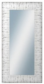 DANTIK - Zrkadlo v rámu, rozmer s rámom 60x120 cm z lišty SAUDEK biela čierne čiary (2512)