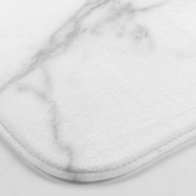Biela/sivá WC kúpeľňová predložka 45x45 cm Marbre – douceur d'intérieur