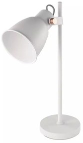 EMOS Bielá stolová lampa pre žiarovku E27 Z7621W