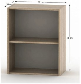 Knižnica TEMPO ASISTENT 010, dub Sonoma
