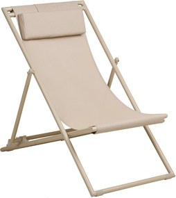 Béžové kovové záhradné ležadlo Curtis – House Nordic