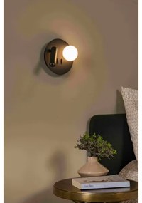 Lucide 77286/02/30 - LED Nástenné svietidlo MATIZ 2xLED/3,5W/230V USB čierna