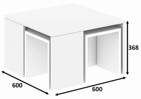 Konferenčný stolík Ortala (biela). Vlastná spoľahlivá doprava až k Vám domov. 1062869