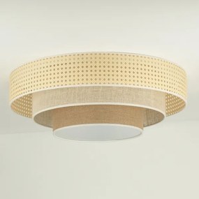 Duolla - LED Stropné svietidlo LUNETA LED/26W/230V pr. 60 cm 4000K ratan/béžová