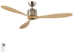 Stropný ventilátor Aeroplan Eco, chróm, drevo
