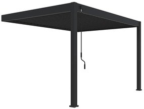 Záhradná hliníková pergola do steny 4x3 m (antracit)