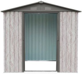 Záhradný domček BestBerg ZDB-2SD / 2,5 m² / 194 x 131 x 184 cm / biele drevo / sivá
