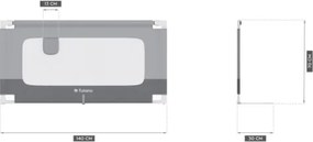 Bezpečnostná zábrana na posteľ Cover 44 sivá 140 cm