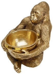 Gorilla Holding Bowl dekorácia zlatá 41cm