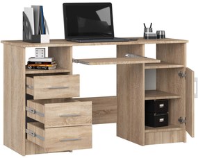 Volně stojící psací stůl Ana 124 cm dub sonoma