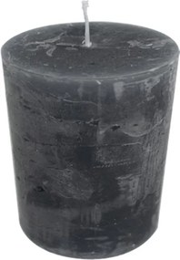 Tmavo šedá nevonná sviečka M valec - Ø 7*10cm