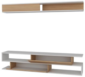 Obývacia stena Simpsonic (teak + biela) . Vlastná spoľahlivá doprava až k Vám domov. 1102577