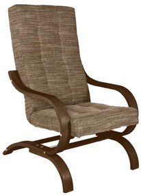 Kreslo pohojdávacie Oskar, hnedá / orech (berlin 04)