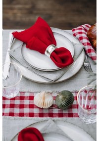 Ľanový obrus 140x140 cm Red Gingham – Linen Tales