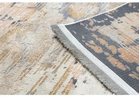 Moderný koberec LUCE 74 Dlažba tehla vintage - Štrukturálny sivá / horčica Veľkosť: 115x170 cm