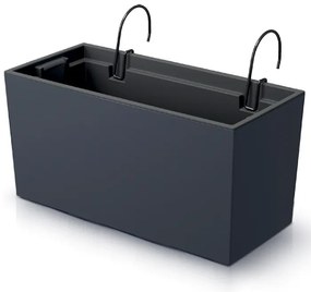 Plastový balkónový kvetináč DUC400W 39,5 cm - antracit