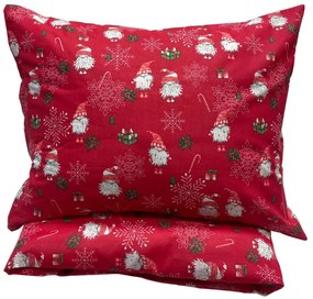 Obliečky bavlnené Vianočné Merry Christmas red 200x140cm+90x70cm TiaHome