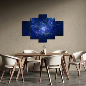 Obraz - modrá abstrakcia (150x105 cm)