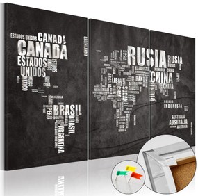 Artgeist Obraz na korku - El Mundo [Cork Map] Veľkosť: 120x80