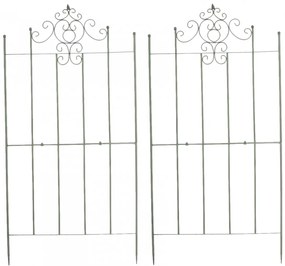 2x Mriežka na popínavé rastliny Paula - 180 x 85,5 cm - Zelená antik