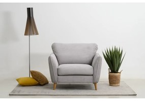 Svetlosivé menčestrové kreslo Paris – Scandic